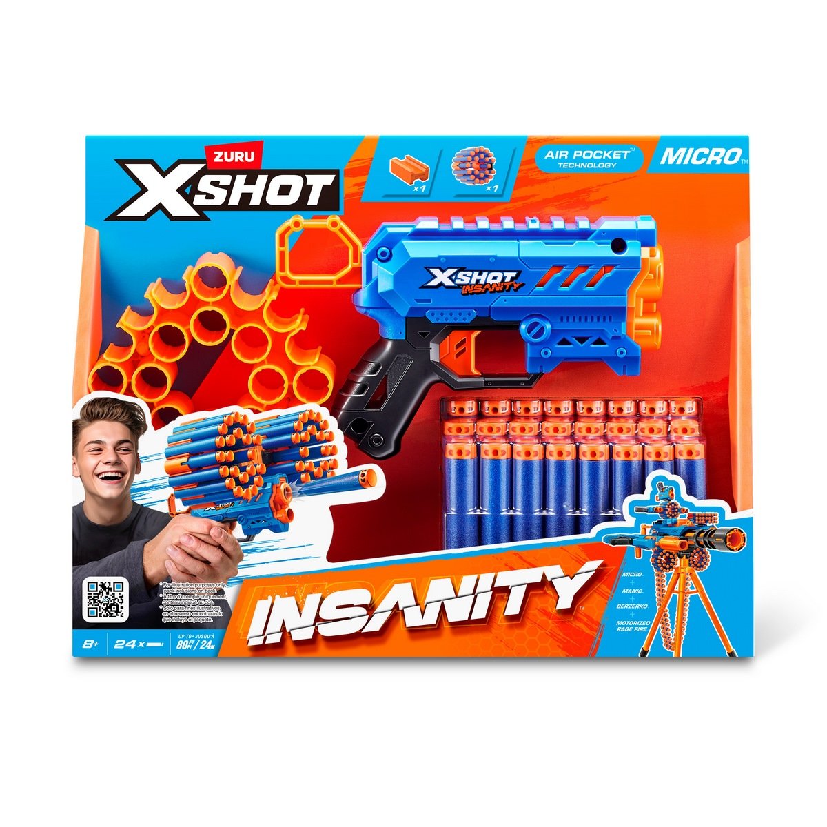 LANZADOR DE DARDOS X SHOT INSANITY MICRO BLASTER 24 DARDOS - 3
