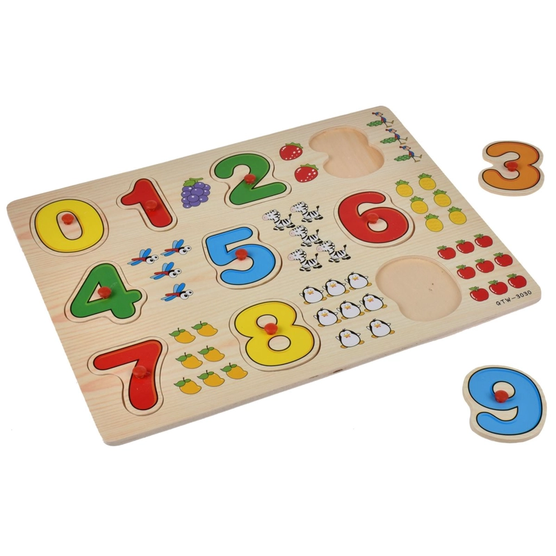 ROMPECABEZAS MADERA NUMEROS GRANDES COLORIDOS - 2