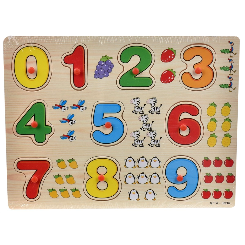 ROMPECABEZAS MADERA NUMEROS GRANDES COLORIDOS - 3