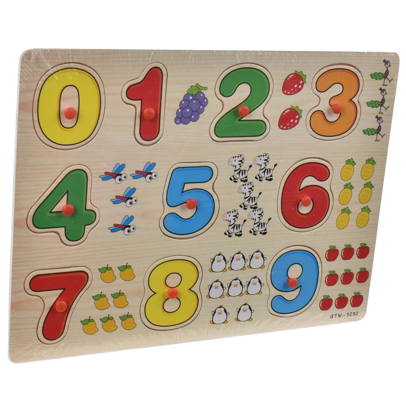 ROMPECABEZAS MADERA NUMEROS GRANDES COLORIDOS - 4