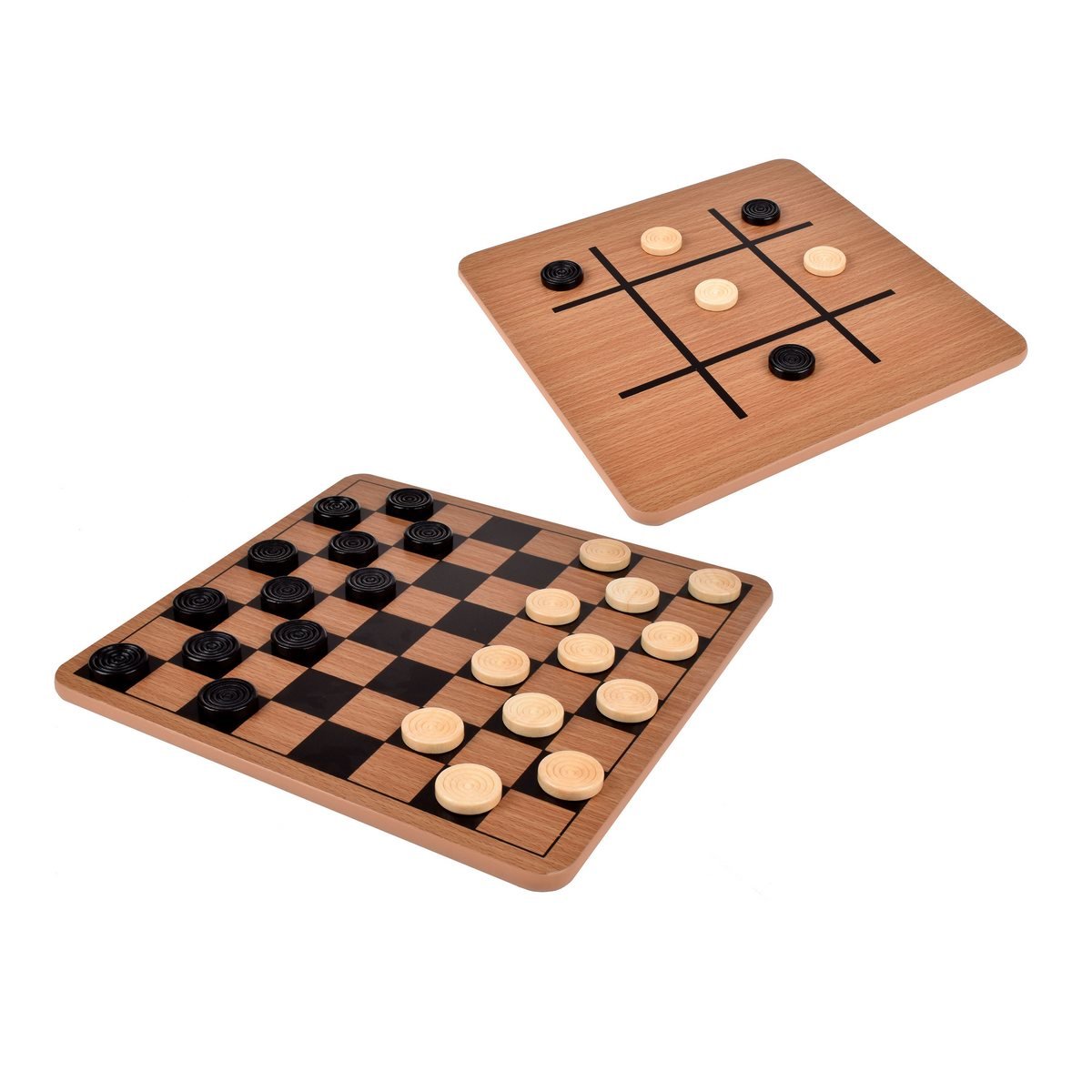 JUEGO DE MESA DAMAS Y GATO 24 PIEZAS - 1