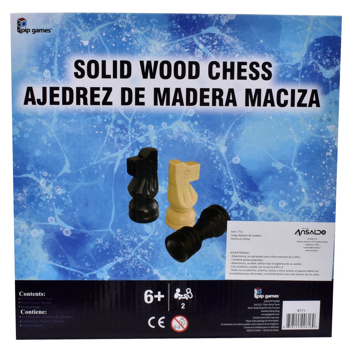 JUEGO DE MESA AJEDREZ CLASICO DE MADERA - 7