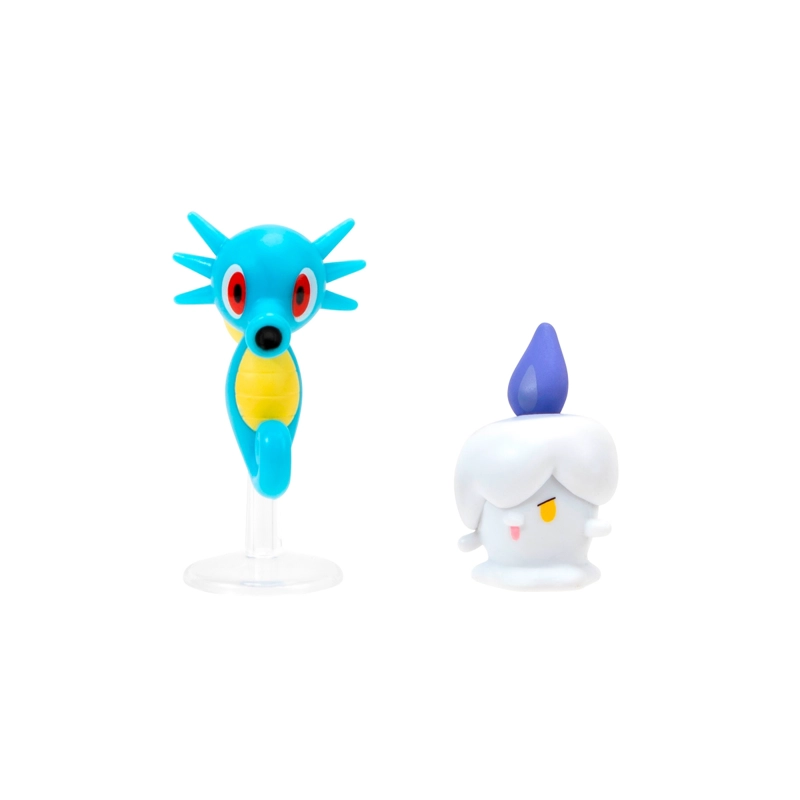 SET 2 FIGURAS DE ENTRE 5 A 8 CM POKE MON - HORSEA + LITWICK - 1