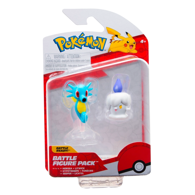 SET 2 FIGURAS DE ENTRE 5 A 8 CM POKE MON - HORSEA + LITWICK - 3