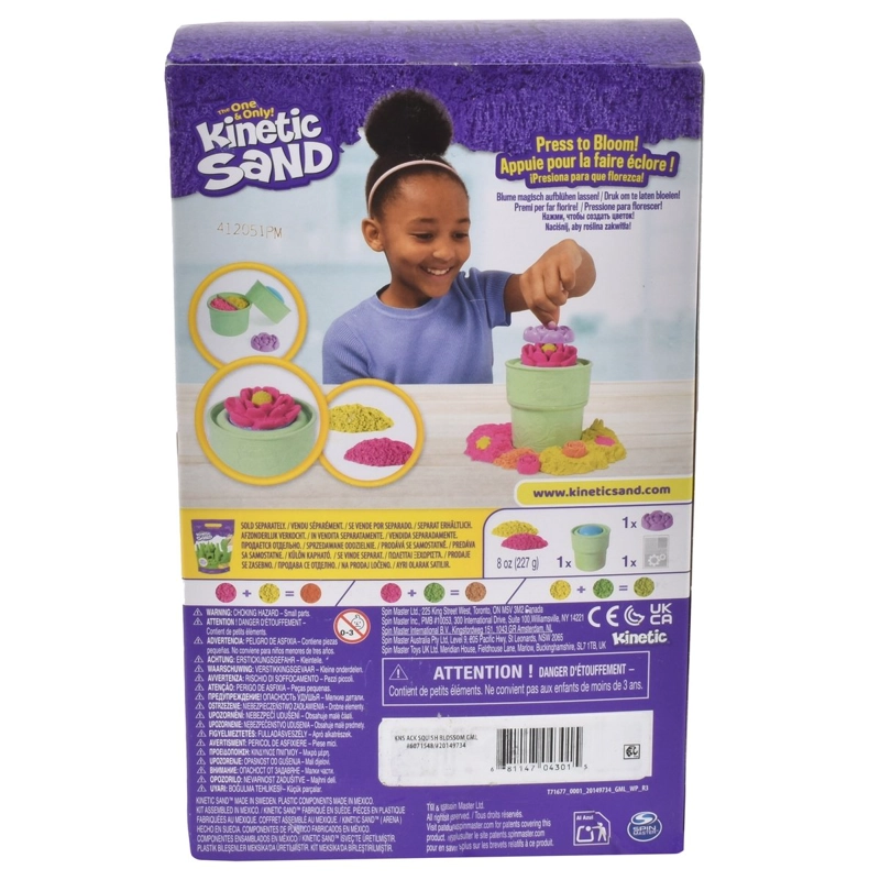 PACK CREACION DE FLORES KINETIC SAND - 227 G DE ARENA MAGICA - 6