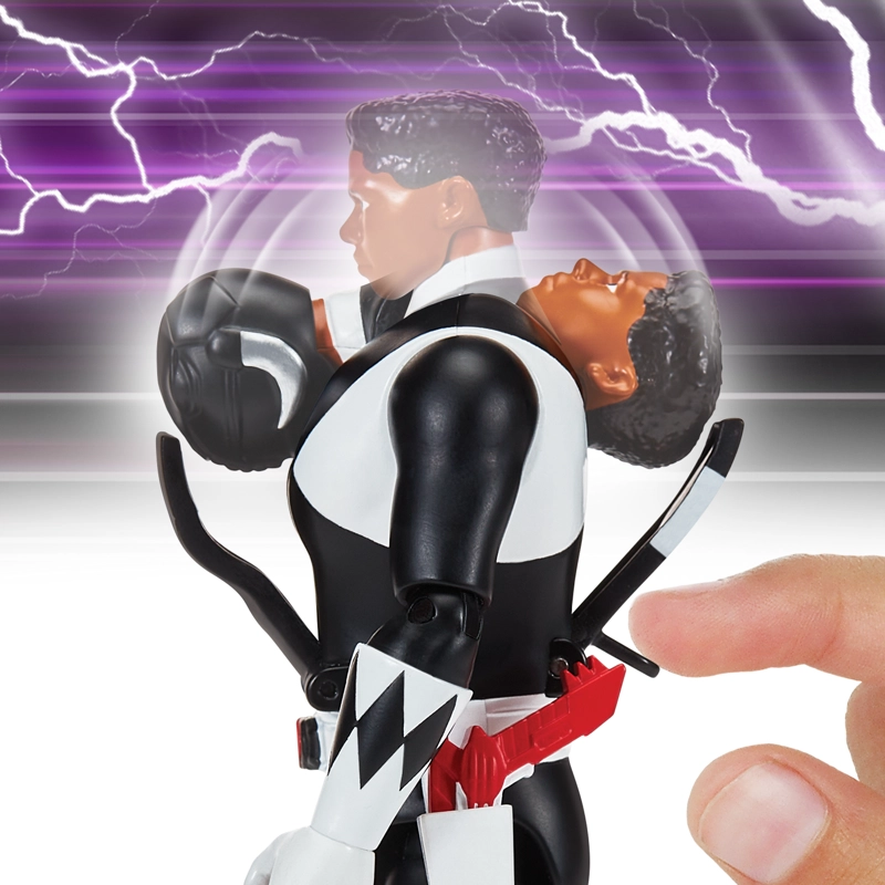 POWER RANGERS FIGURA GIRA CABEZA - BLACK RANGER - 4
