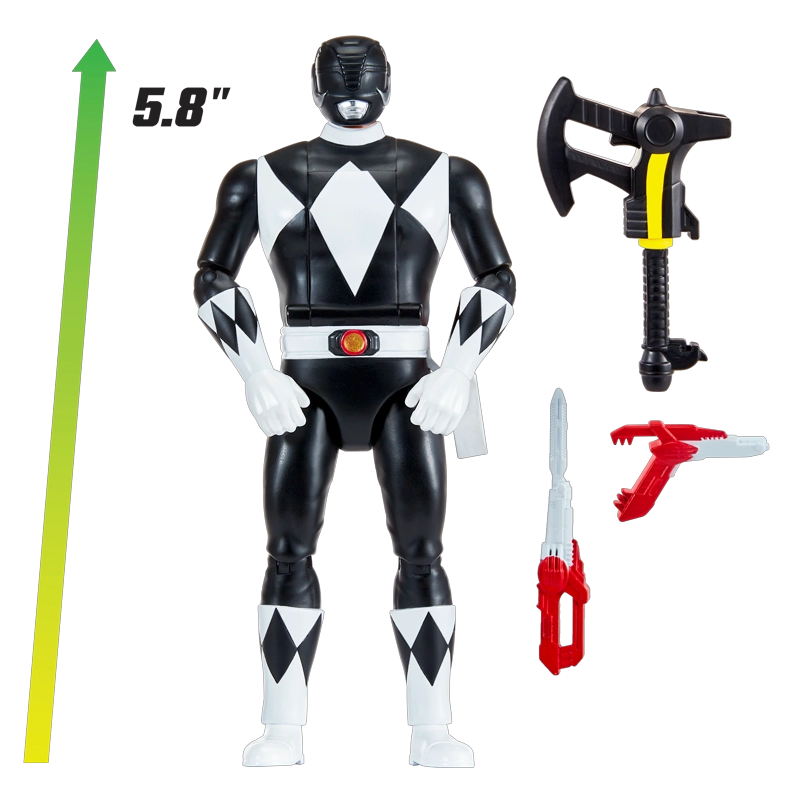 POWER RANGERS FIGURA GIRA CABEZA - BLACK RANGER - 5