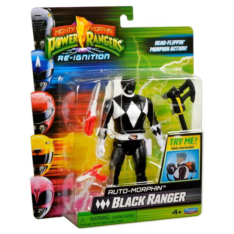POWER RANGERS FIGURA GIRA CABEZA - BLACK RANGER - 6