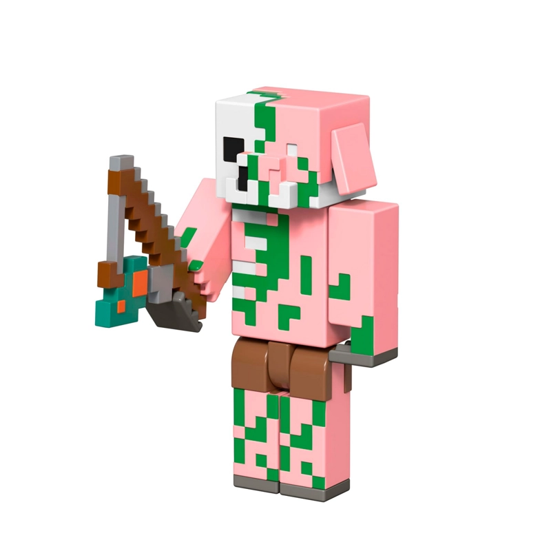 MINECRAFT FIGURA 8CM CRAFTING 2-PACK-PIGLIN ZOMBIE Y STRIDER - 3