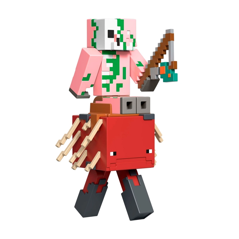MINECRAFT FIGURA 8CM CRAFTING 2-PACK-PIGLIN ZOMBIE Y STRIDER - 5