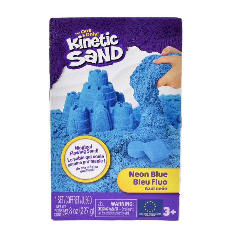 ARENA MAGICA NEON 227 GRAMOS KINETIC SAND - AZUL NEON - 1