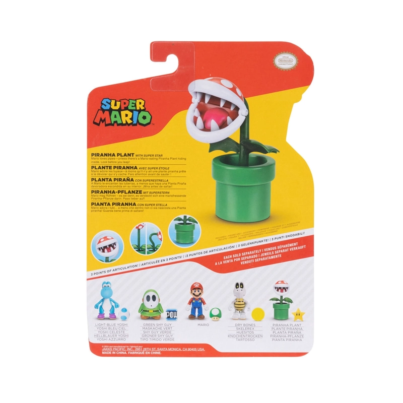 FIGURA 10 CM SUPER MARIO DE NINTENDO - PLANTA PIRAÑA - 4