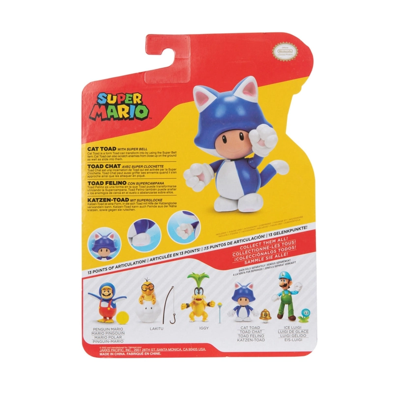 FIGURA 10 CM SUPER MARIO DE NINTENDO - TOAD FELINO - 5
