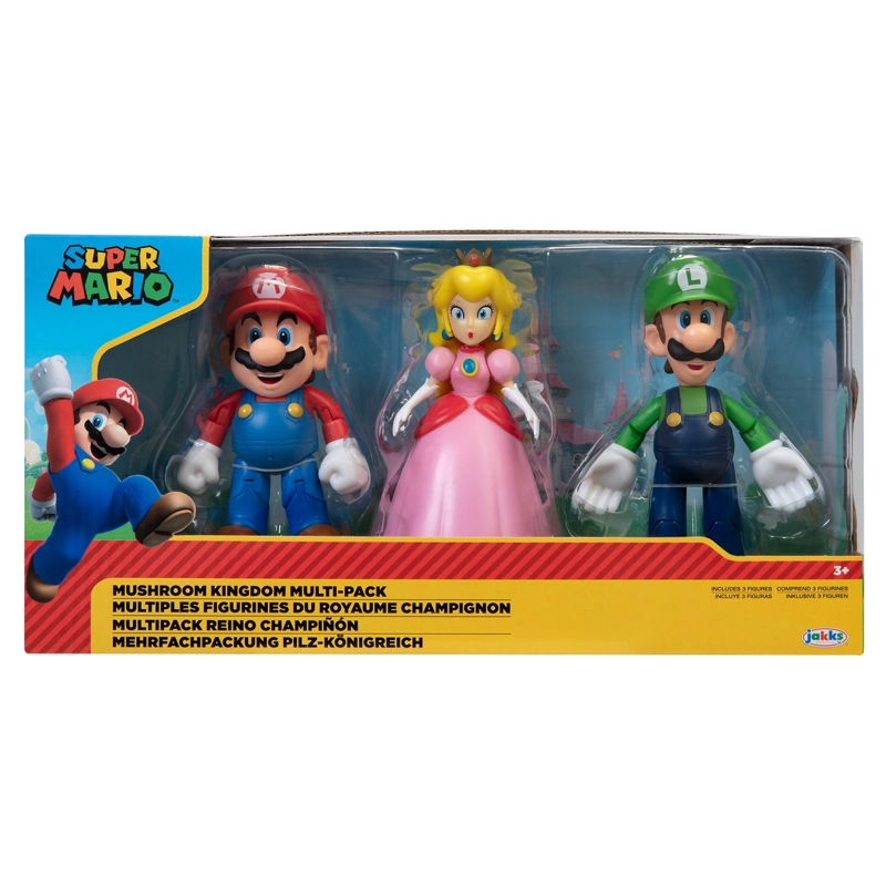 SET 3 FIGURAS 10 CM MUSHROOM KINGDOM SUPER MARIO DE NINTENDO - 3