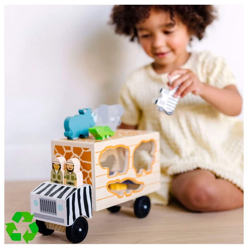 CAMION DE MADERA MELISSA AND DOUG ANIMALES DE LA SELVA - 5