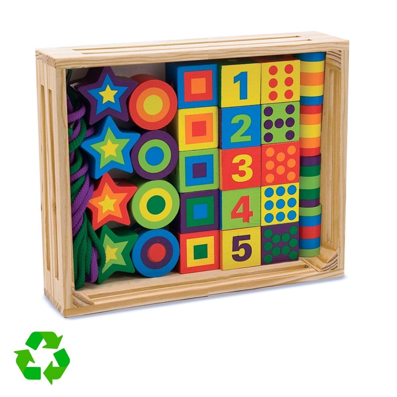 JUEGO DIDACTICO DE ENCAJE MELISSA Y DOUG CON CORDONES - 2