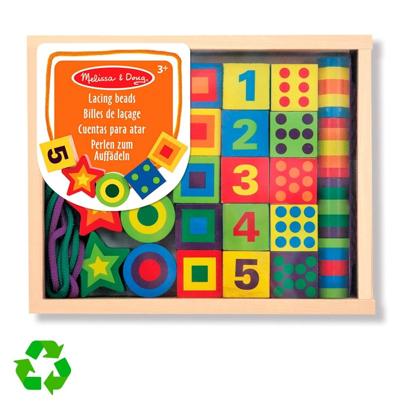 JUEGO DIDACTICO DE ENCAJE MELISSA Y DOUG CON CORDONES - 3