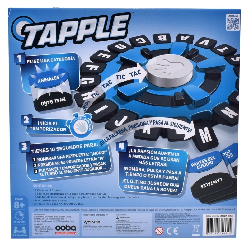 JUEGO DE MESA TAPPLE PALABRAS RAPIDAS - 3