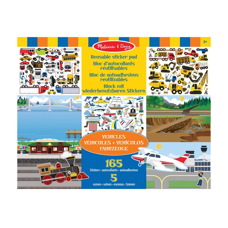 STICKERS REUTILIZABLES MELISSA & DOUG VEHICULOS Y ESCENAS - 2