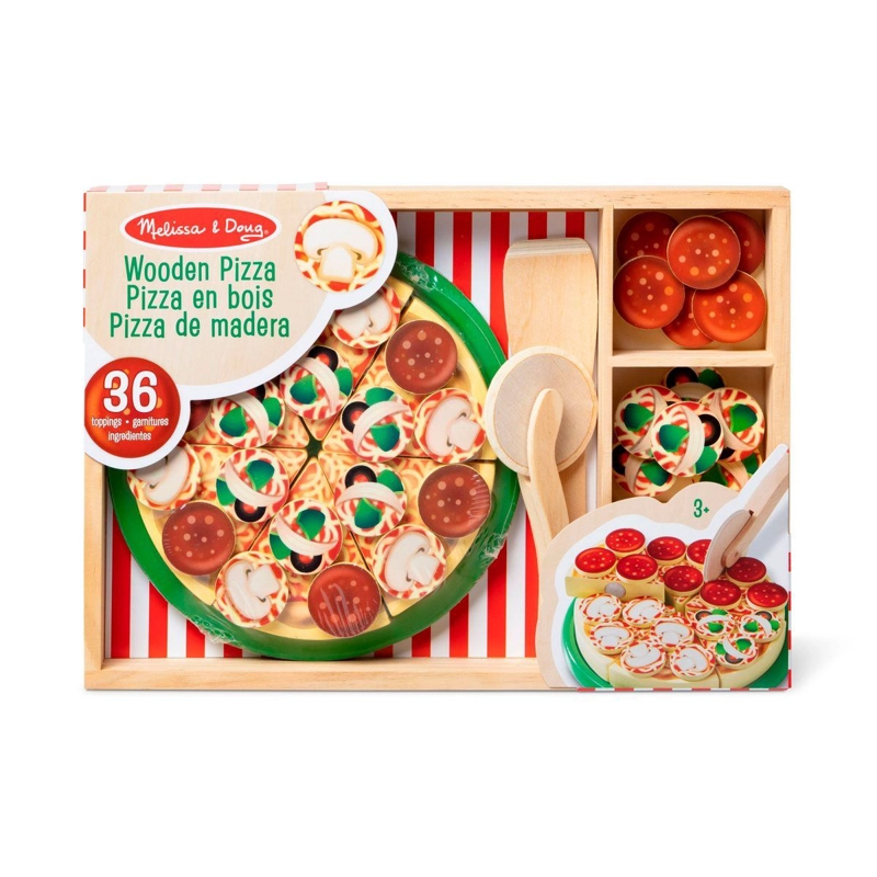 JUEGO DE PIZZA DE MADERA MELISSA AND DOUG CON INGREDIENTES - 3