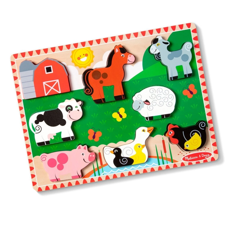 PUZZLE DIDACTICO MELISSA AND DOUG 8 PIEZAS GRANJA - 1