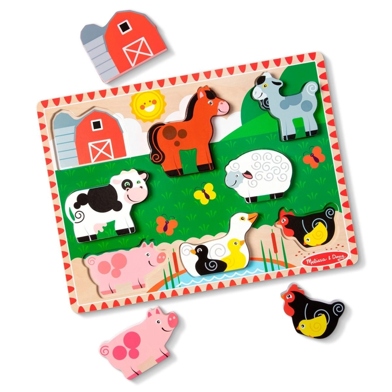 PUZZLE DIDACTICO MELISSA AND DOUG 8 PIEZAS GRANJA - 2