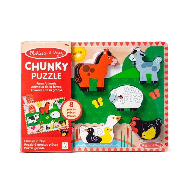 PUZZLE DIDACTICO MELISSA AND DOUG 8 PIEZAS GRANJA - 3