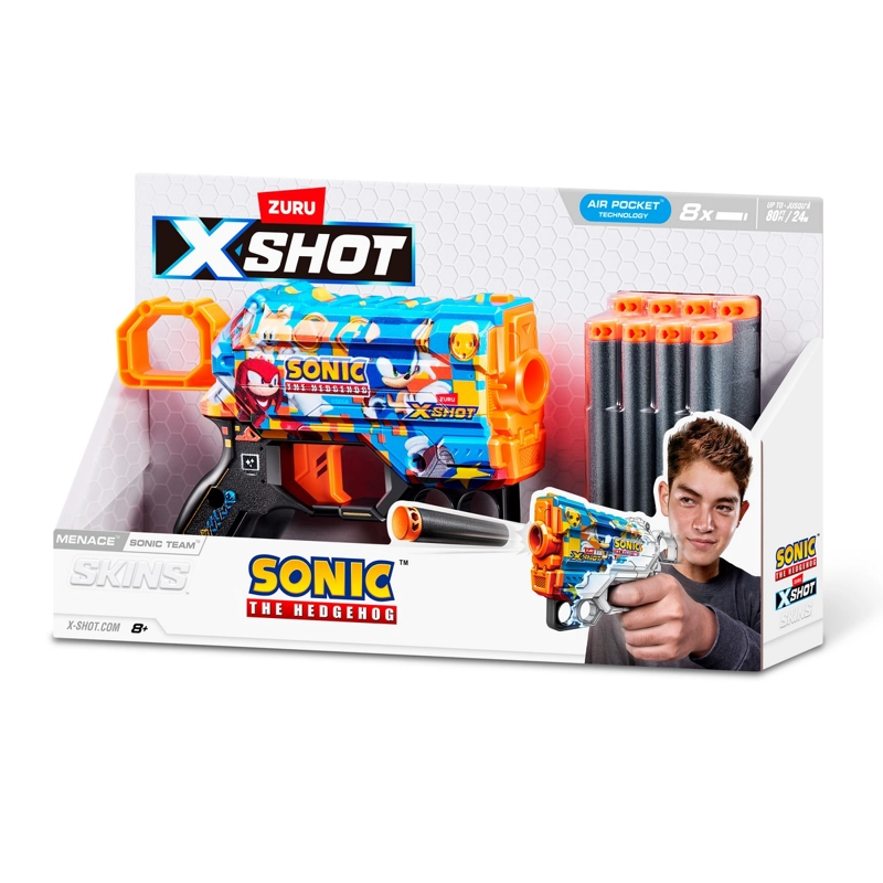LANZADOR DE DARDOS X SHOT SKIN MENACE COLECCION SONIC - 4