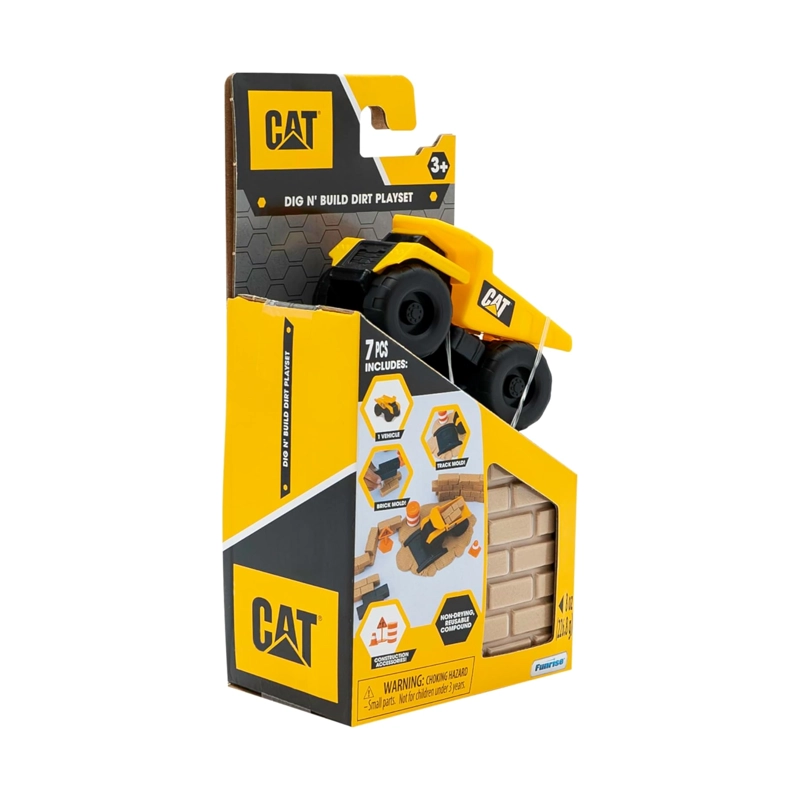 TOLVA CAT MINI EXCAVADORA CON TIERRA MOLDEABLE Y ACCESORIOS - 2