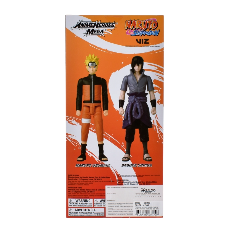 FIGURA 30 CM ANIME HEROES NARUTO BANDAI - SASUKE UCHIHA - 4