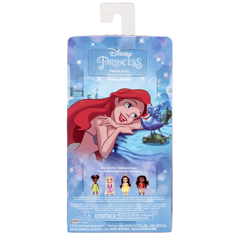 MUÑECA 15 CM DISNEY CON PEINE - ARIEL - 6