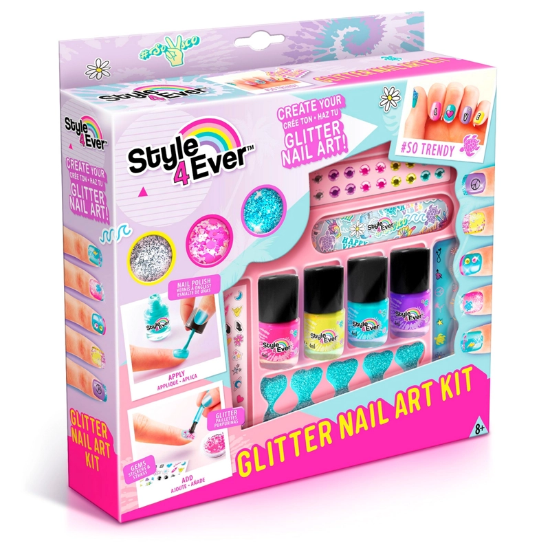 KIT DE ARTE EN UÑAS STYLE 4 EVER CON GLITTER Y ESMALTES - 5