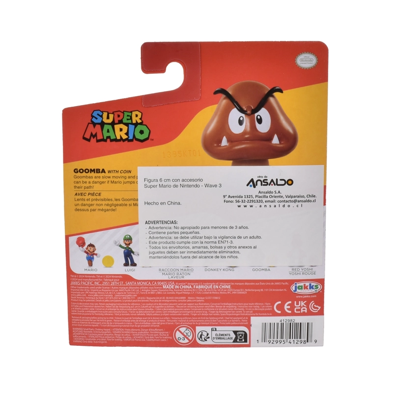 FIGURA 6 CM CON ACCESORIO SUPER MARIO DE NINTENDO - GOOMBA - 4
