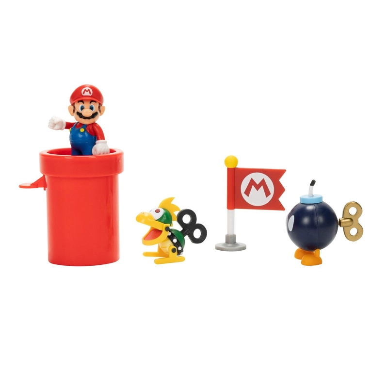 PLAYSET FIGURA 6 CM BOWSER AIRSHIP DECK SUPER MARIO NINTENDO - 1
