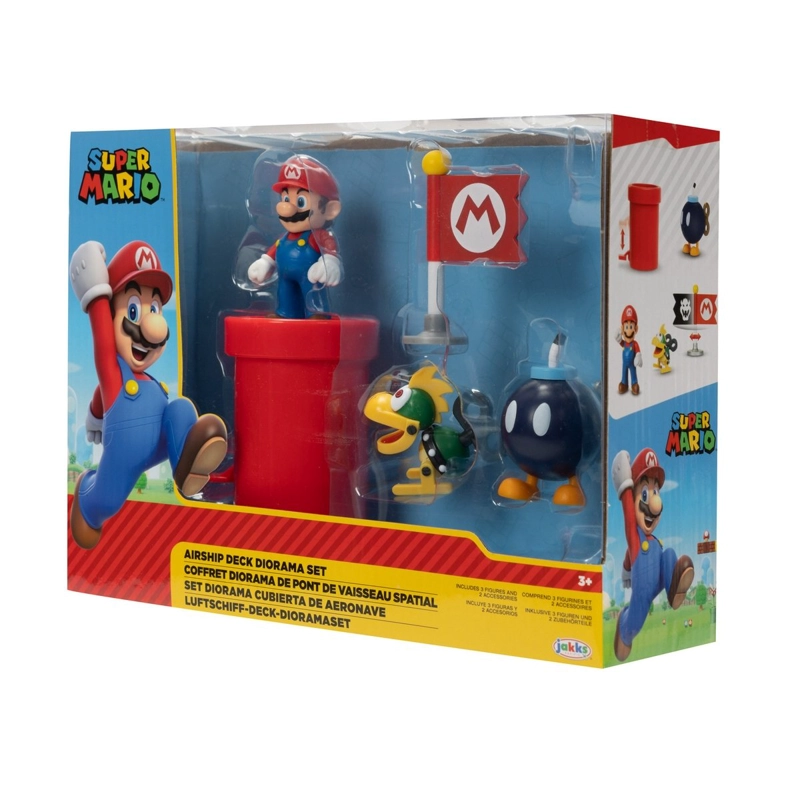 PLAYSET FIGURA 6 CM BOWSER AIRSHIP DECK SUPER MARIO NINTENDO - 2