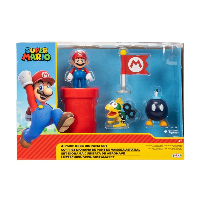 PLAYSET FIGURA 6 CM BOWSER AIRSHIP DECK SUPER MARIO NINTENDO - 3