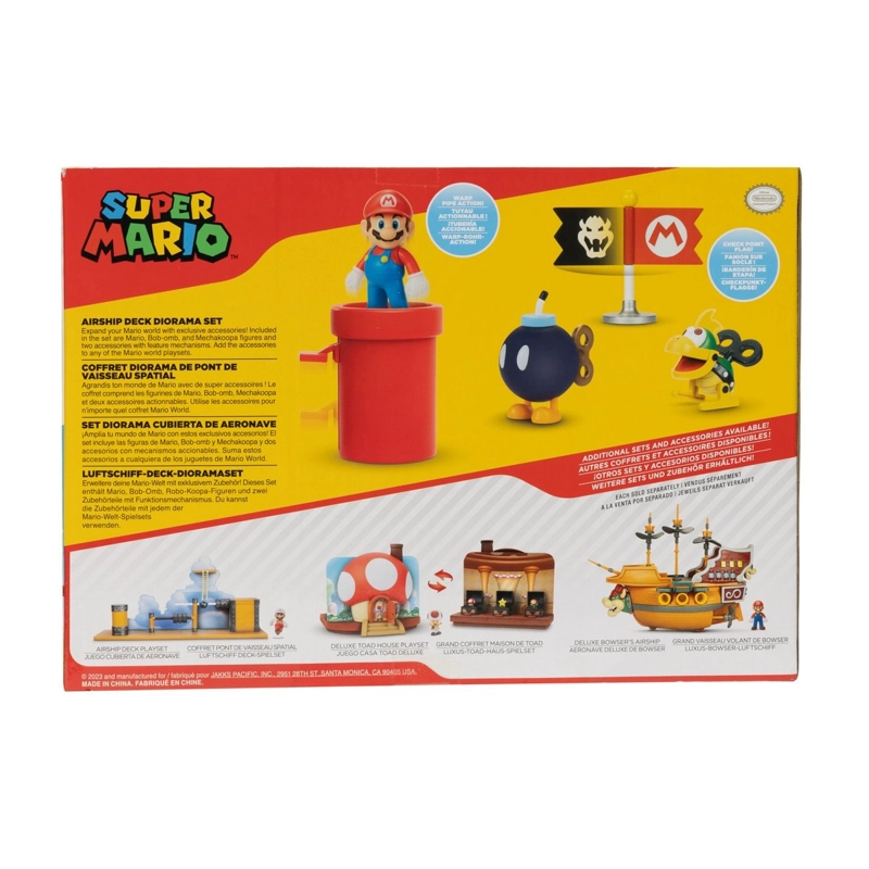 PLAYSET FIGURA 6 CM BOWSER AIRSHIP DECK SUPER MARIO NINTENDO - 4