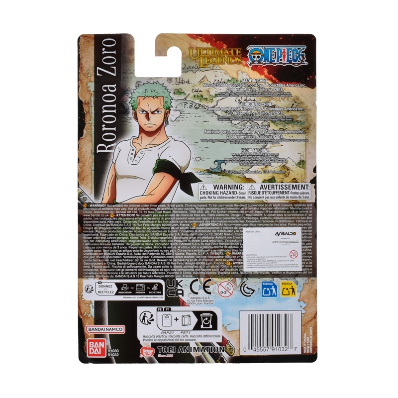 FIGURA 13 CM ONE PIECE - RORONOA ZORO - 4