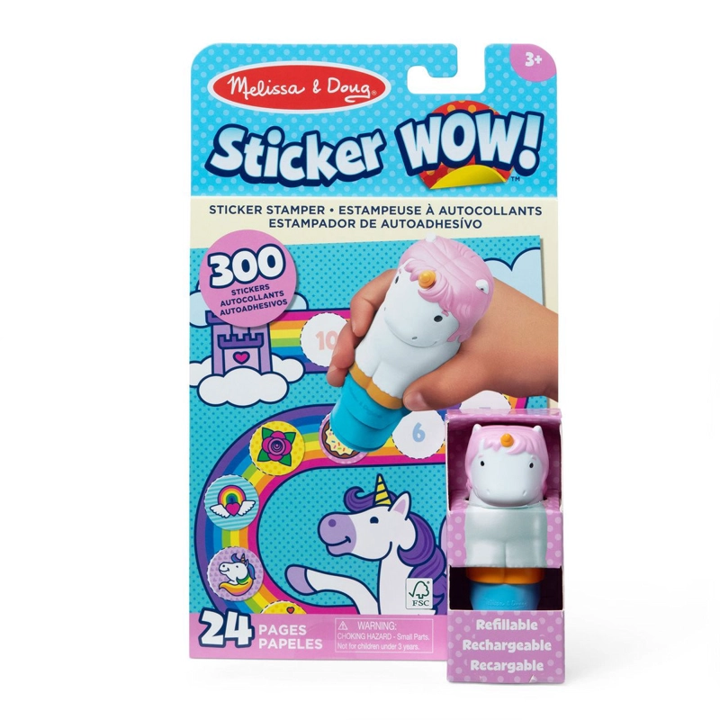 ESTAMPADOR WOW CON 300 STICKERS MELISSA AND DOUG - UNICORNIO - 2