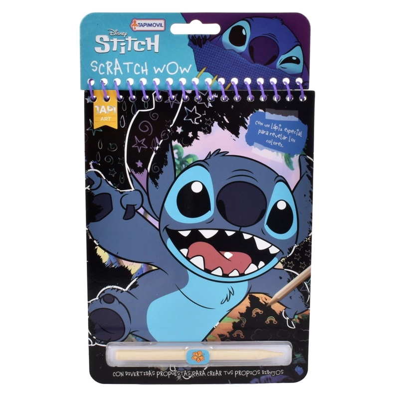 LIBRO CON ACTIVIDADES PARA RASPAR CON LAPIZ - STITCH - 1