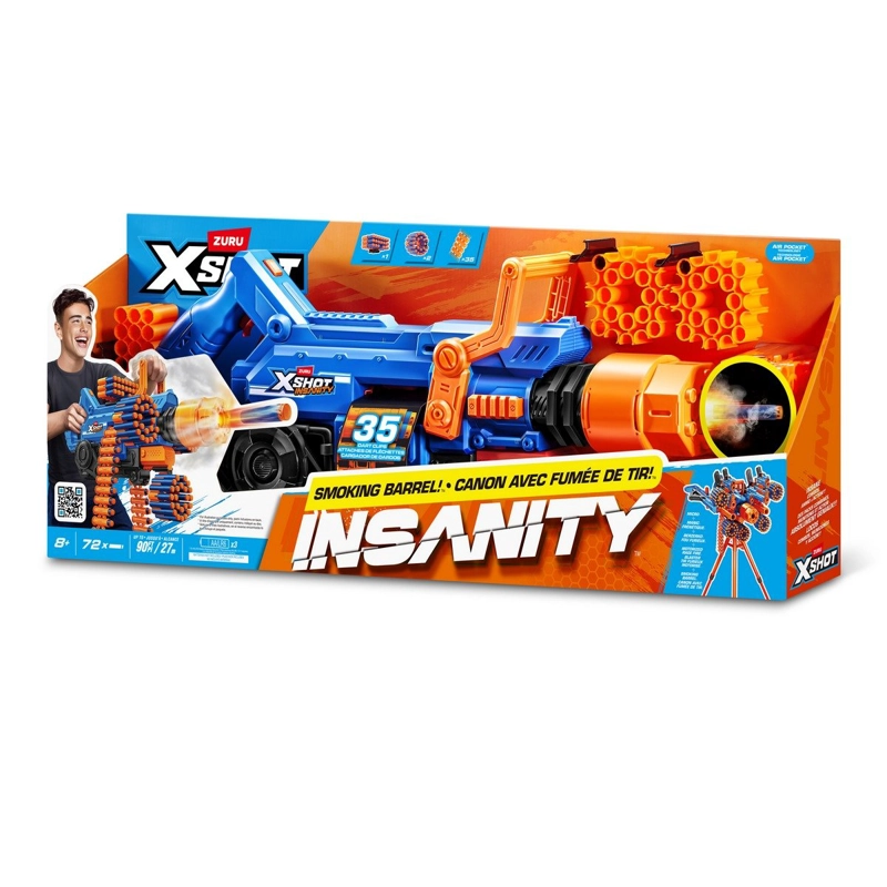 LANZA DARDOS INSANITY SMOKING BARREL CON 72 DARDOS X-SHOT - 2