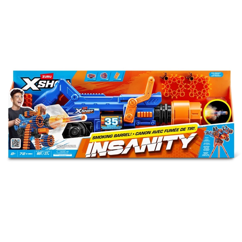 LANZA DARDOS INSANITY SMOKING BARREL CON 72 DARDOS X-SHOT - 3