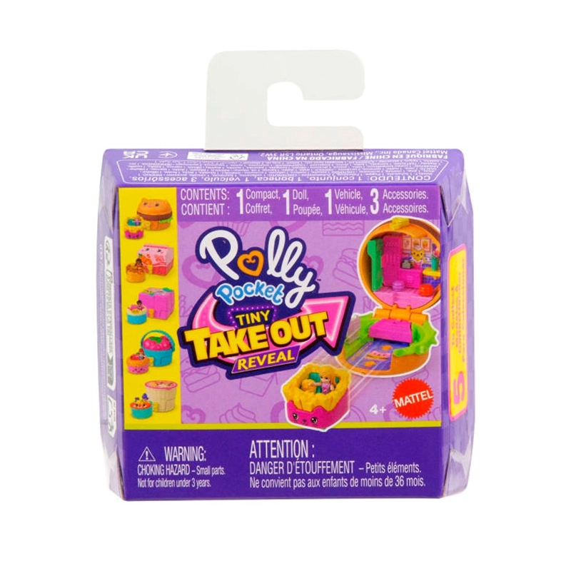 POLLY POCKET SET DE JUEGO COMPACTO REVEAL COMIDITA RAPIDA - 2