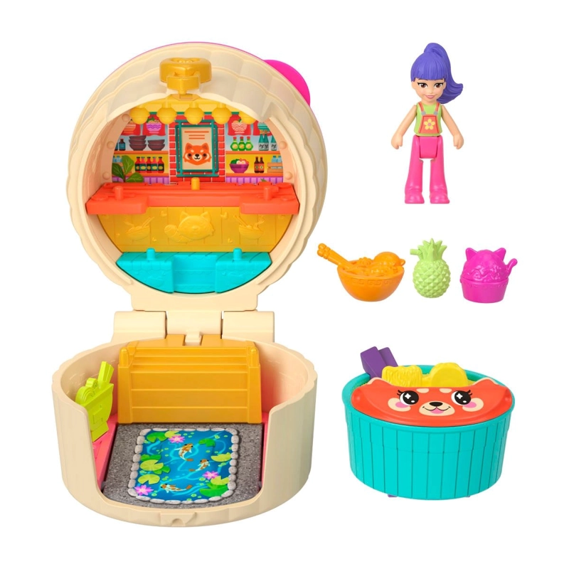 POLLY POCKET SET DE JUEGO COMPACTO REVEAL COMIDITA RAPIDA - 4