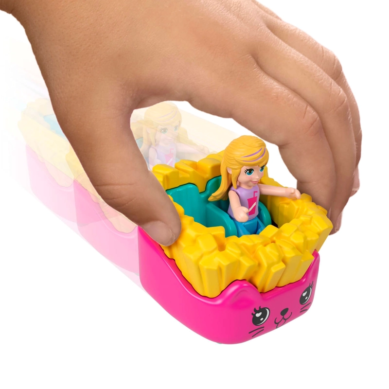 POLLY POCKET SET DE JUEGO COMPACTO REVEAL COMIDITA RAPIDA - 6