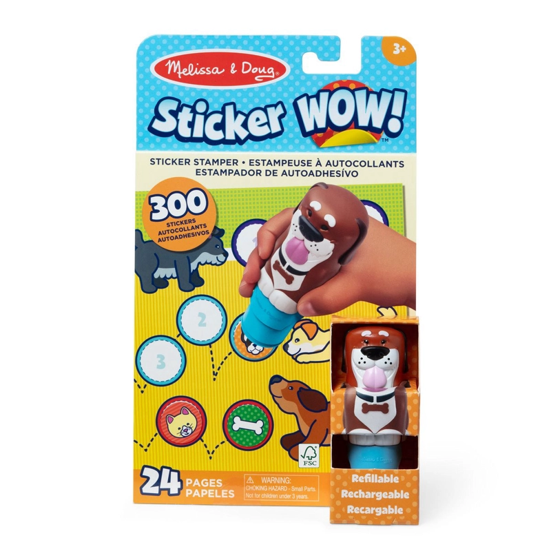 ESTAMPADOR WOW CON 300 STICKERS MELISSA AND DOUG - PERRO - 2