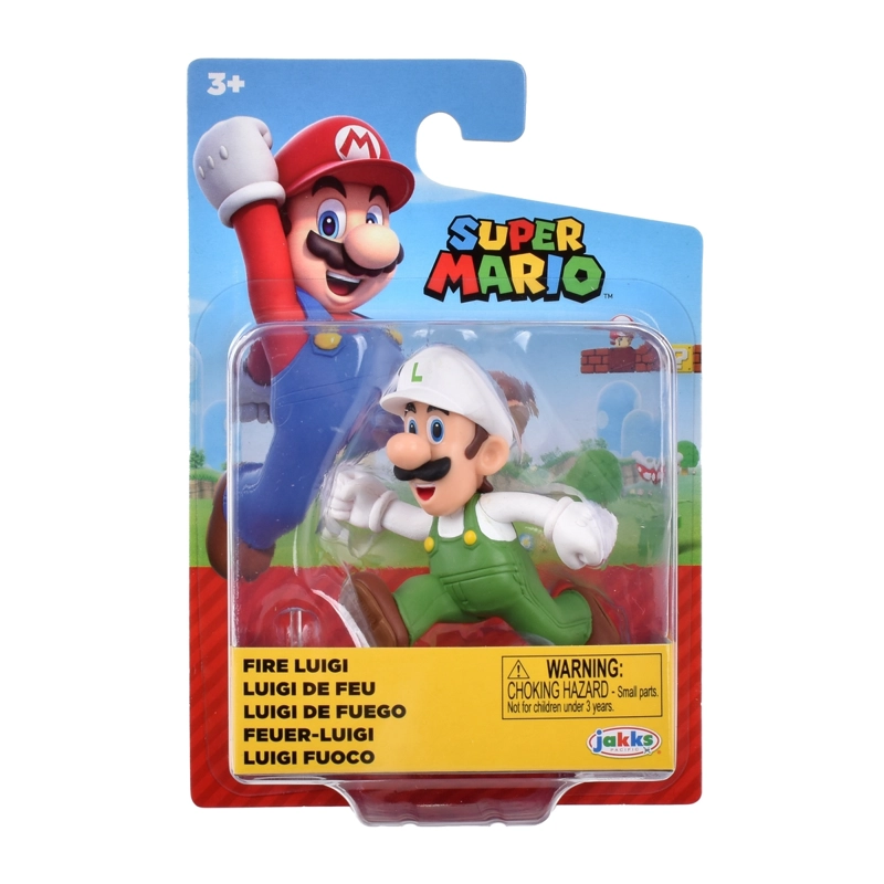 FIGURA 6 CM SUPER MARIO DE NINTENDO WAVE 53 - LUIGI DE FUEGO - 3