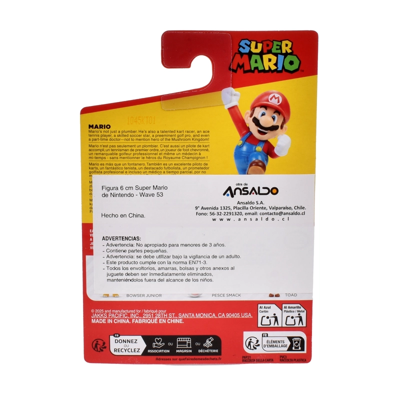 FIGURAS 6 CM SUPER MARIO DE NINTENDO WAVE 53 - MARIO - 4