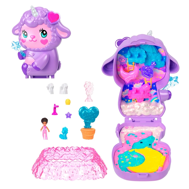 POLLY POCKET SET DE JUEGO MUNDO - COMPACTO MUNDO DE ENSUEÑO - 1