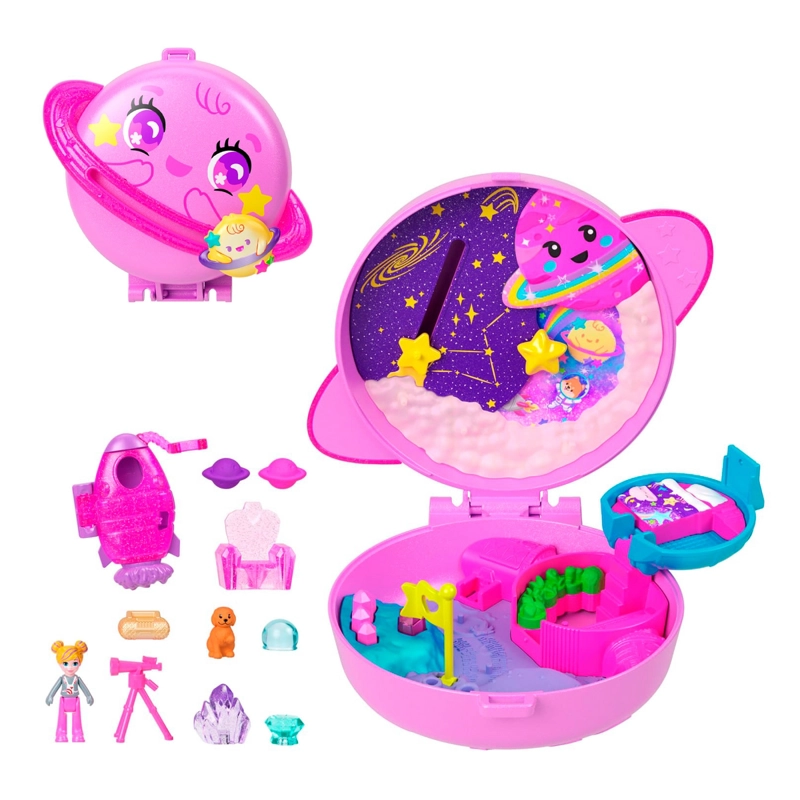 POLLY POCKET SET MUNDO COMPACTOS - COMPACTO DE PLANETA POLLY - 1